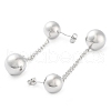 Brass Dangle Stud Earrings for Women EJEW-D088-03P-2