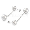 Brass Dangle Stud Earrings for Women EJEW-D088-03P-2