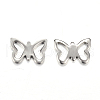 Tarnish Resistant Original Color 304 Stainless Steel Butterfly Charms STAS-E078-13-2