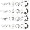  36Pcs 6 Styles Tibetan Style Zinc Alloy Connector Charms FIND-TA0002-96-3