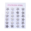 304 Stainless Steel Stud Earrings EJEW-H368-33P-3