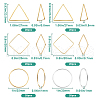 SOFPLATE 120Pcs 6 Styles Brass Linking Rings KK-SP0002-17-2