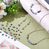 BENECREAT 60Pcs 6 Style Rack Plating Rainbow Color Alloy Beads FIND-BC0002-74-6