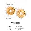 Vintage Stainless Steel Sunflower Stud Earrings for Women KZ0138-3-1