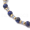 Adjustable Natural Lapis Lazuli & Glass Braided Bead Bracelet BJEW-JB10137-01-3