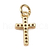 Brass Micro Pave Clear Cubic Zirconia Charms KK-WH0035-77-2