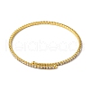 Rack Plating Brass Pave Clear Cubic Zirconia Adjustable Open Cuff Bangles BJEW-S150-04G-2