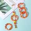 5Pcs Ring Food Grade Eco-Friendly Silicone Beads JX893K-7