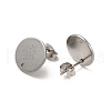 201 Stainless Steel Stud Earring Findings STAS-D244-25P-A-2