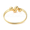 Brass Round Ball Torque Bangles for Women BJEW-M312-04G-3