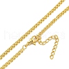 Rack Plating Brass Rope Chain Necklaces for Women NJEW-C059-26G-2