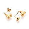 304 Stainless Steel Stud Earrings EJEW-N059-07G-2