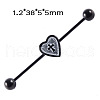 304 Stainless Steel Long Barbell Cartilage Earrings FS-WGA4435-13-2