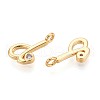 Brass Micro Pave Cubic Zirconia Charms KK-N263-97G-D-2