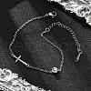 201 Stainless Steel Cable Chain Bracelets BJEW-H205-01D-P-1
