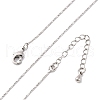 Brass Cardano Chain Necklaces for Women NJEW-D302-02P-2