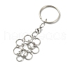 Non-Tarnish 304 Stainless Steel Pouch Empty Stone Holder for Pendant Keychain Making KEYC-TA00018-01-3