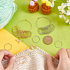 Brass with Alloy Bee & Hexagon Pendant Locking Stitch Markers HJEW-AB00058-3