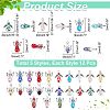 CHGCRAFT 60pcs 5 Style Electroplate Glass & ABS Plastic & Acrylic Pendants FIND-CA0004-19-2