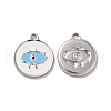 304 Stainless Steel Enamel Pendants STAS-Q001-28P-2