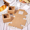 Square Paper Biscuit Boxes with Lace Edged Square Clear Window CON-TAC0001-12A-02-5