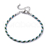 Polyester Cord Braided Bracelet Makings MAK-Z003-01P-24-1