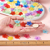 Yilisi 200Pcs 10 Colors Frosted Acrylic Bead Caps MACR-YS0001-02-28