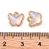 Rack Plating Alloy Glass Charms FIND-Q099-07G-06-3