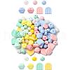 35Pcs 7 Styles Food Grade Eco-Friendly Silicone Beads SIL-YW0001-25-2