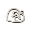 Non-Tarnish 201 Stainless Steel Pendants STAS-E206-06P-03-2