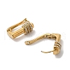 Stainless Steel & Rhineston Hoop Earrings for Women EJEW-C110-01G-2