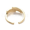 Clear Cubic Zirconia Cuff Ring RJEW-P204-03G-3