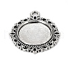 Zinc Alloy Pendant Settings for Cabochon & Rhinestone KHDZ-PALLOY-A15290-AS-1