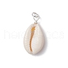 Natural Mixed Cowrie Shell Pendants PALLOY-JF03710-03-2