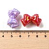 UV Plating Opaque Acrylic Beads MACR-F083-07-3
