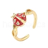 Brass Micro Pave Cubic Zirconia Cuff Rings RJEW-A069-07G-4