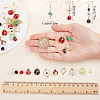 SUNNYCLUE DIY Ladybird and Flower Dangle Earring Making Kit DIY-SC0020-06-3