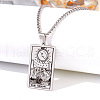 Retro Hip-hop 304 Stainless Steel Tarot Pendant Necklaces for Men FS-WGEC43A-17-1