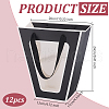 Mother's Day Trapezoid Paper Flower Gift Tote Bags with Plastic Visible Window ABAG-WH0045-25B-2