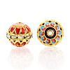 Brass Rhinestone Beads KK-Q080-01D-G-2