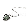 Mixed Gemstone Triangle Dowsing Pendulum Pendants G-G022-01AS-3