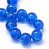 Baking Painted Transparent Crackle Glass Round Bead Strands DGLA-Q018-6mm-69-2