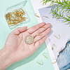 BENECREAT 60Pcs Ion Plating(IP) 316 Surgical Stainless Steel Earring Hooks STAS-BC0002-58-3