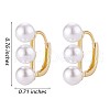 Triple Shell Pearl Beaded Hoop Earrings JE1001A-3
