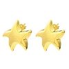 Star Brass Stud Earrings EJEW-L270-25G-1