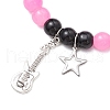 2Pcs 2 Colors 304 Stainless Steel Charms Bracelets BJEW-JB11848-3