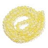 Transparent Crackle Baking Painted Glass Beads Strands DGLA-T003-01B-15-2