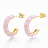 Brass Stud Earrings EJEW-S209-10-2