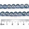 Frosted Transparent Glass Bead Strands X1-GLAA-P065-8mm-10-3