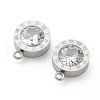 304 Stainless Steel Rhinestone Charms STAS-Z009-17P-3